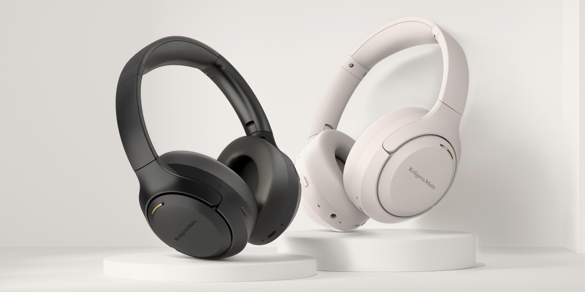 Krüger&Matz Auricolari senza fili con ANC F8A Microfono Bluetooth 5.4 integrato nero