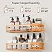 Orimade Shower Caddy with 5 Hooks Organizer for Hanging Razor and Sponge Bathroom Basket Adhesive Shower Shelf Storage Kitchen Rack Wall Mounted No Drilling Rustproof Stainless Steel - 2 Pack
