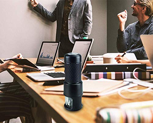 AYDQC Cafetera portátil, máquina de café Espresso Manual Compatible con cápsula de café molida para el hogar de Oficina… - Imagen 8