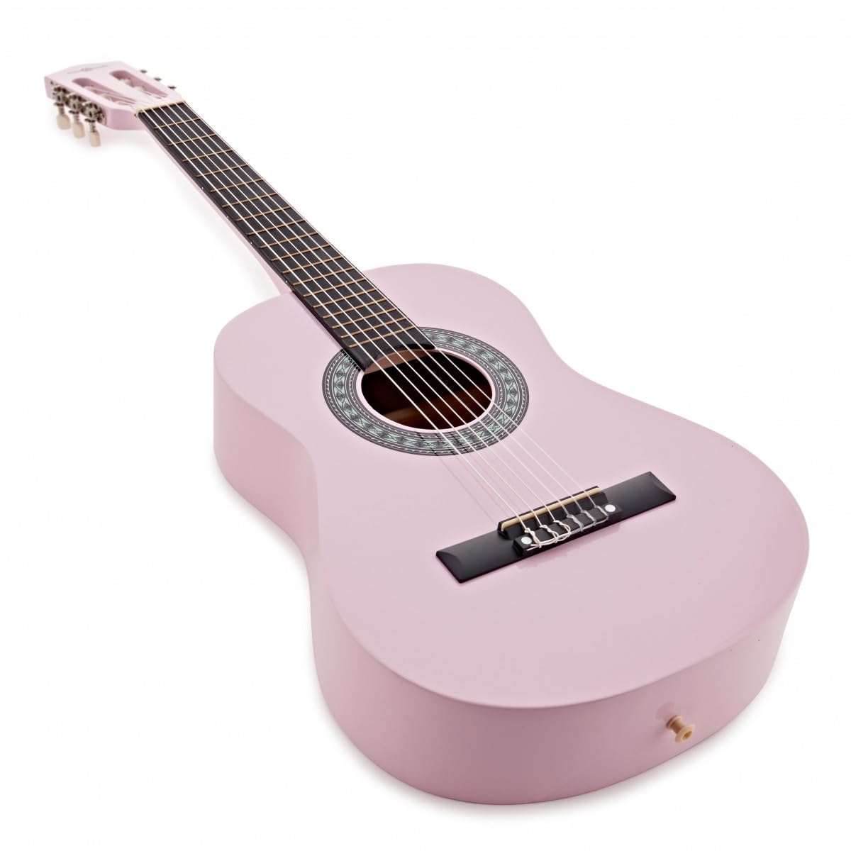 Júnior 1/2 Clásica Guitarra, Rosa, Gear4music | Para jóvenes principiantes, cuerdas de nailon suave para manos pequeñas, construcción robusta y duradera