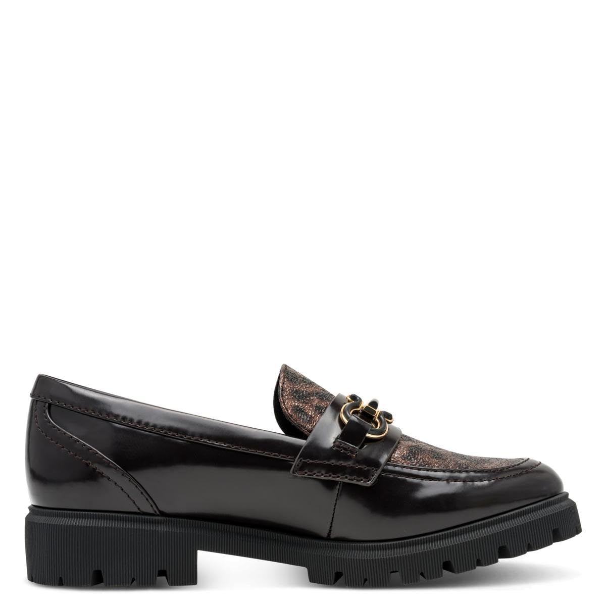s.Oliver Women's Damen Slipper 5-24729-45 Penny Loafer, Brown Leo, 7.5 UK