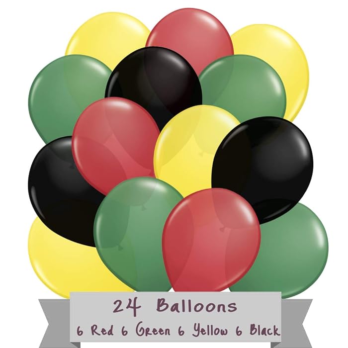 Buy African Rasta Reggae Jamaica Party Balloon Latex 24 Pack