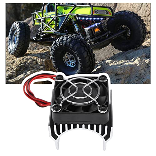 VGOL RC Motor Heat Sink with Cooling Fan for 540 550 3650 3660 RC Model Car Motor Remote Control Car Replacement Part Aluminum Alloy Silver - Image 3