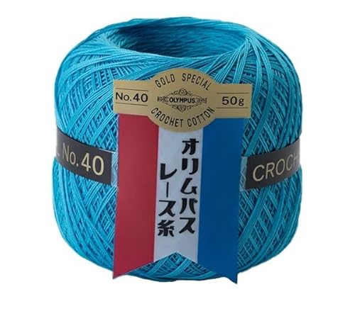 オリムパス製絲 金票 レース糸 #40 Col.383 水色系 50g 約445m