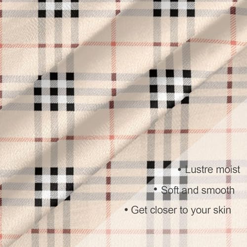 Black White Beige Checkered Plaid square silk scarf funky wrap scarf for women for Travel 35x35 bufanda para mujer3