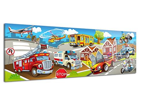 Tableau acrylique City of Crazy Cars : une déco marine originale pour la salle de jeux