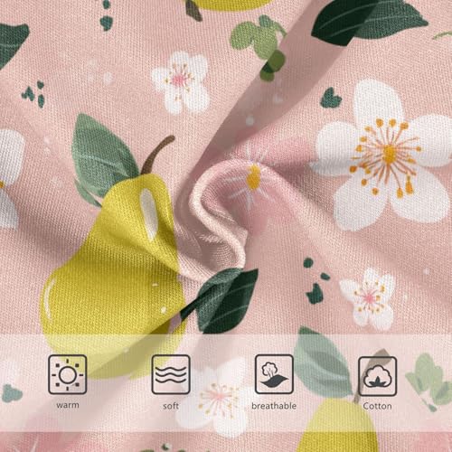 Wusikd Pears Flowers Girls' Underwear Cotton Girls Briefs Soft Toddler Underwear 2T3