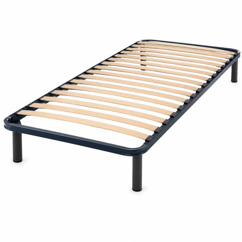 Sommier Cadre Lattes Superconfort - 190 x 70 - Cadre Métal Robuste Époxy, Confort Ferme, Compatible Tous Matelas, Encastrable ou sur Pieds