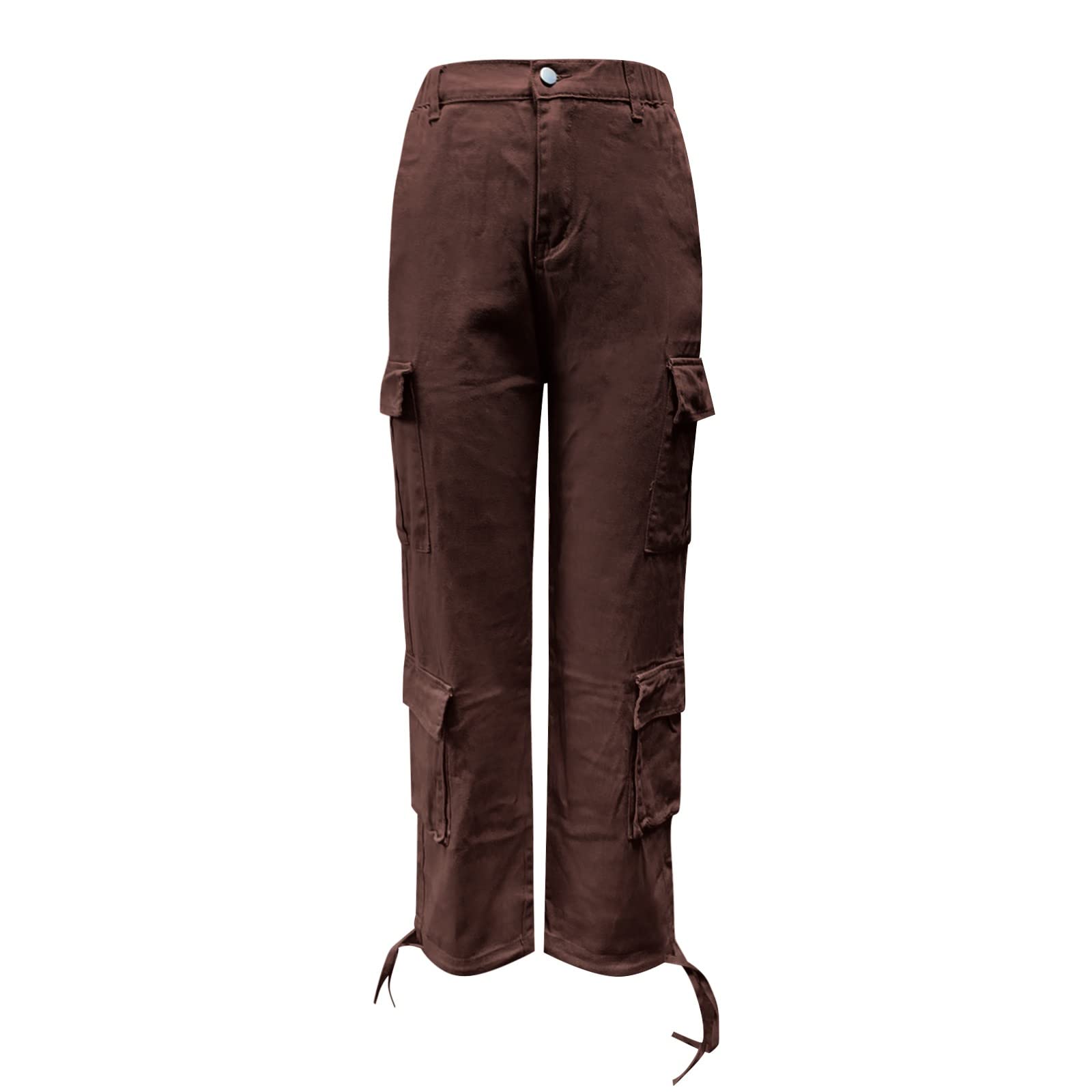 Pantalon Cargo Femme Taille élastique Large Pantalon Femme Baggy Chic Grande Taille MMulti Poches a la Mode Classique Streetwear Sport Casual Sweat Pants