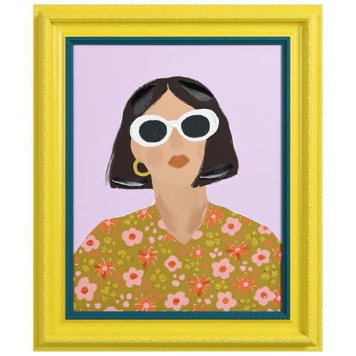 Empire Art Direct Sunshine Chic - Lienzo decorativo giclée pintado a mano con marco barroco de dos tonos, listo para colgar, sala de estar, dormitorio y oficina, 20 x 24 x 1.4 pulgadas