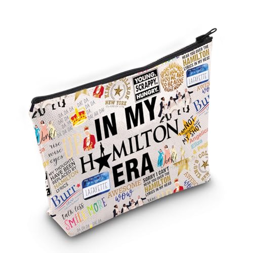 Broadway Fans American Musical Gift in My HamilEra bolsa de maquilhagem Broadway Musical Lover Gift, Hamilton Era Eu, Saco de cosméticos com impressão