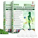 Moringa Berberin Pflaster Zum Abnehmen, Moringa X Berberin Mikronadel Pflaster, Moringas X Berberins Patches, 2026 Neu Natürliche Nano-Mikronadel 10-In-1 Abnehmpflaster Für Alle Haut (2 Stück)