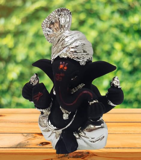 Ganesh Murti statuette céramique Ganapati - Idée cadeau indienne miniature D-7 - 4