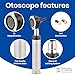Zyrev 2 in 1 Otoscope Oph Set - Perfect for Nursing & Medical Students with Carry Case, Sight Chart & Replacement Ear Speculums