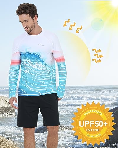 VAYAGER Men's Swim Shirts UPF 50+ Rash Guard Long Sleeve Quick Dry T-Shirt Loose Fit Water Fishing UV Protection Shirts4