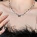 Black butterfly necklace for women, dark and sexy style necklace, fashionable and versatile collarbone jewelry for autumn and winter
