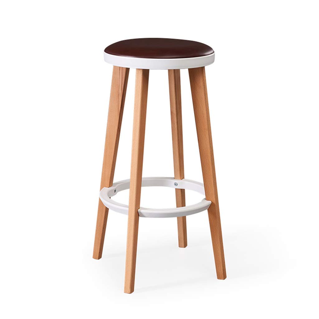 Tabouret de bar empilable nordique en bois pour cuisine et bar