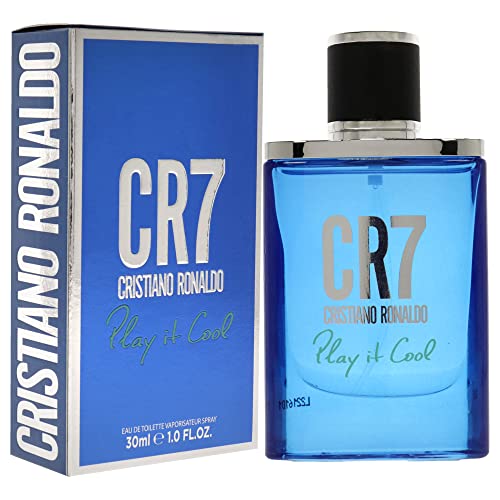 Cristiano Ronaldo Cr7 Play It Cool - Blends Bright Citruses And Aromatic Fougere Notes - Fresh, Invigorating And Sensual - Light Enough For Everyday Wear - Masculine Fragrance - 1 Oz Edt Spray #TOP2