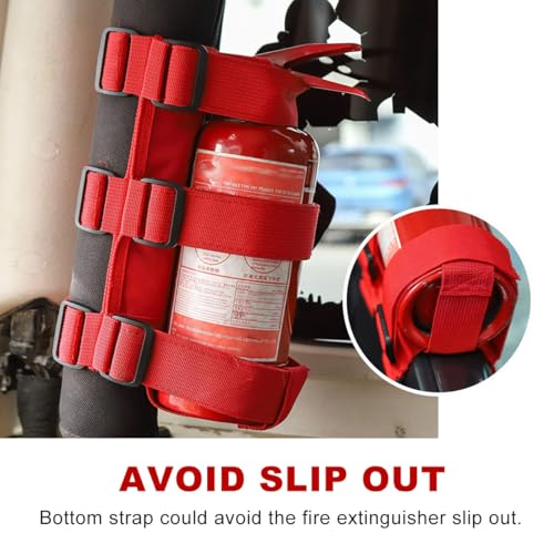 image for Ohleats Roll Bar Fire Extinguisher Holder, Adjustable Fire Extinguishe