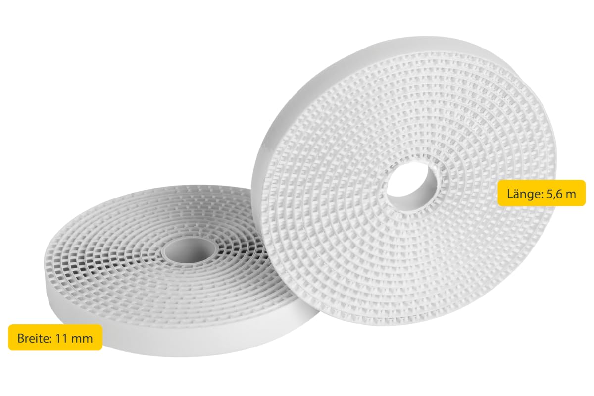 Schellenberg 50029 Cinta de fijación PLUS para malla de fibra de vidrio y aluminio, blanco, 5,6 m