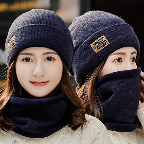 Chapeau de coton chaud et résistant au froid pour femme avec bonnet d'hiver