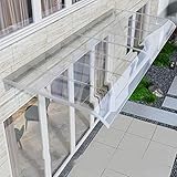Toldo para Puerta de Entrada, toldo Exterior para Ventana, Refugio contra la Lluvia, Cubierta de policarbonato, toldo para Patio, Porche, Ventana, jardín, protección contra la Lluvia y la ni