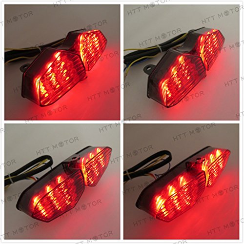Httmt Mt178- Taillight Integrated Turn Signals Compatible With Yzf R6 03-05 Xtz1200 12-14 Smoke #TOP7