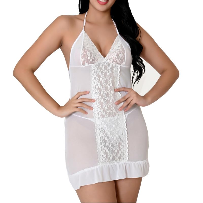 Image of Love Maker Women Honeymoon Special Babydoll Chemise Lingerie Night Dress for Wedding Night Small to 3XL