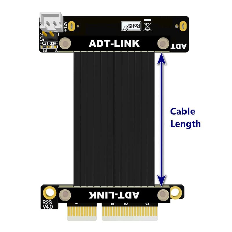 Convertidor U2 a PCIE 4.0 de 64Gbps con cable de datos R27SL-TU 4.0 para máxima velocidad SSD NVMe 4