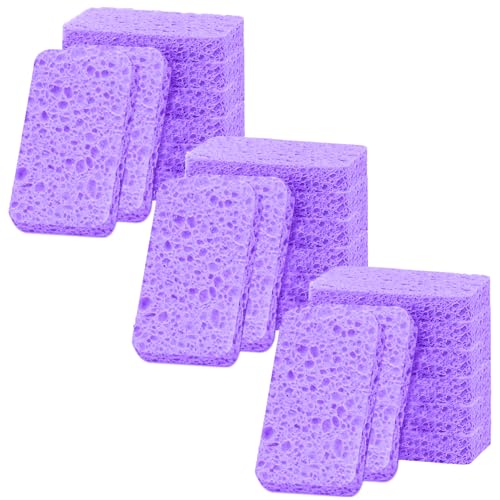 Image of 24 - Pack Non-Scratch Scrub Sponges - Sponges for Dishes and Washing Dishes, Cleaning Sponges for Kitchen Home and More（Purple）