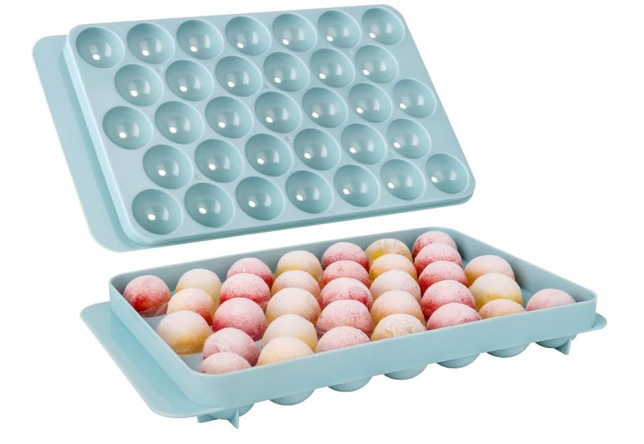 Molde para cubos de hielo esféricos con tapa 2 unidades miniatura 1