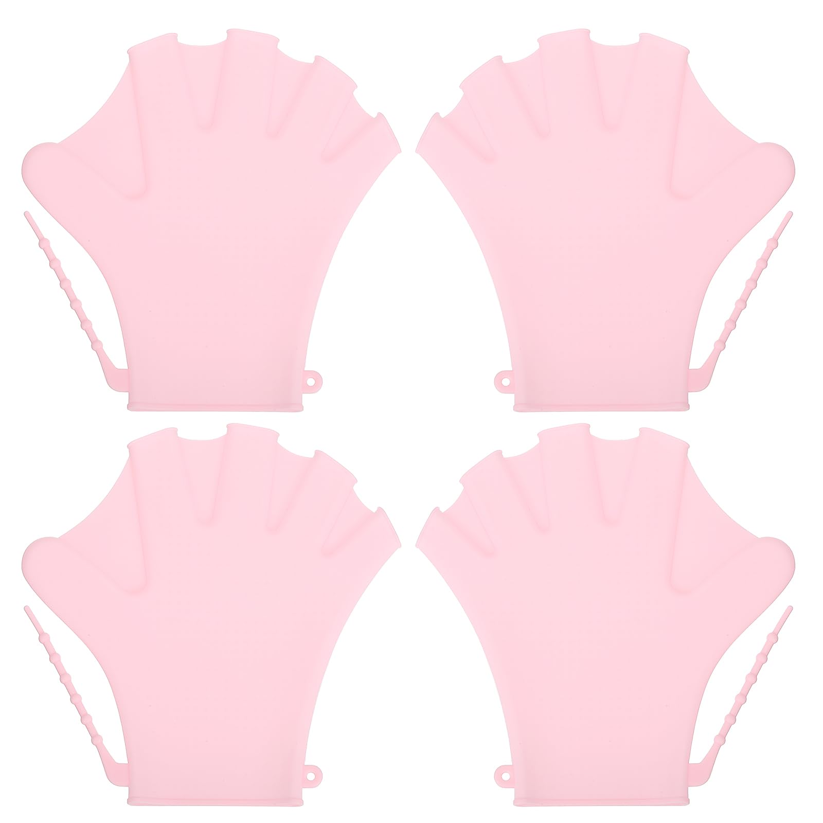 PATIKIL 8 Inch Swim Gloves, 2 Set Silicone Swimming Gloves for Men Women Adults Water Resistance Training Diving Snorkeling, Pink