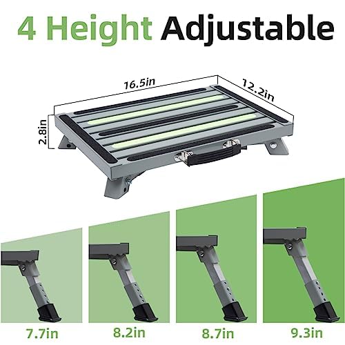 Iron RV Steps, 4-Level Adjustable Folding Step Stool - View #13