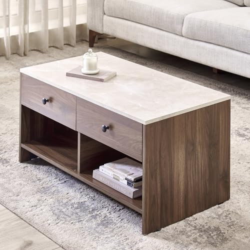 Image of Home Centre | Helios Addison | Engineered Wood | Center Table | Coffee Table | Brown | 1 Year Warranty