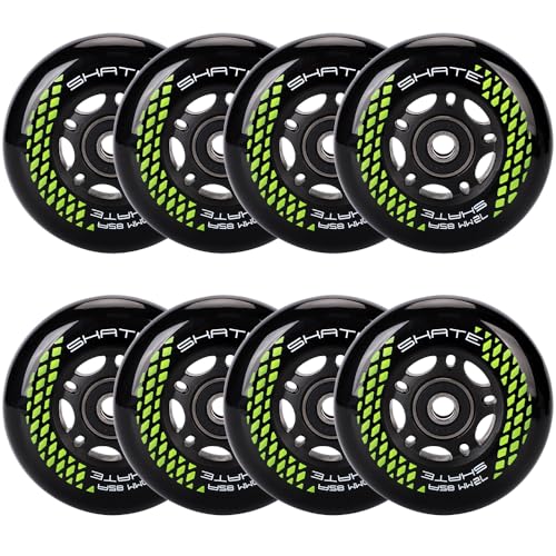 Inline Skate Rollen 80mm 76mm 72mm - 8 Stück Räder 85a Mit...