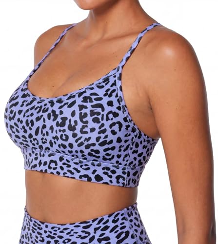 Image of Sunzel Sports Bra for Women, Criss-Cross Open Back Adjustable Strappy Bras, Workout Gym Padded Yoga Bra with Removable Pads