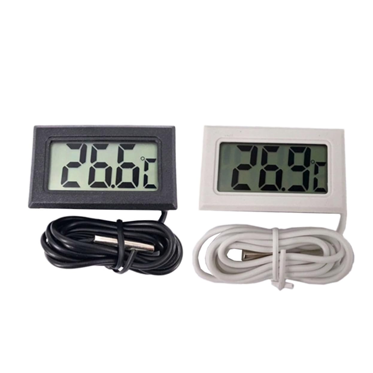 Garneck 2Pcs Digital Display Temperature Humidity for Home Office Warehouse Easy to Use Mountable Design
