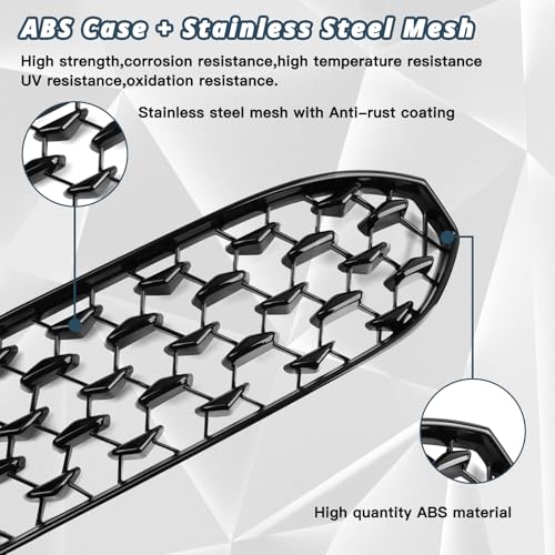 Image of RUIYA CX30 Front Grill Mesh Inserts Trims for Mazda CX30 Accessories 2PCS Front Grille Guard Compatible with 2020 2021 2022 2023 2024 2025 2026 Mazda CX30(320MM for CX30 Preferred Grilles)