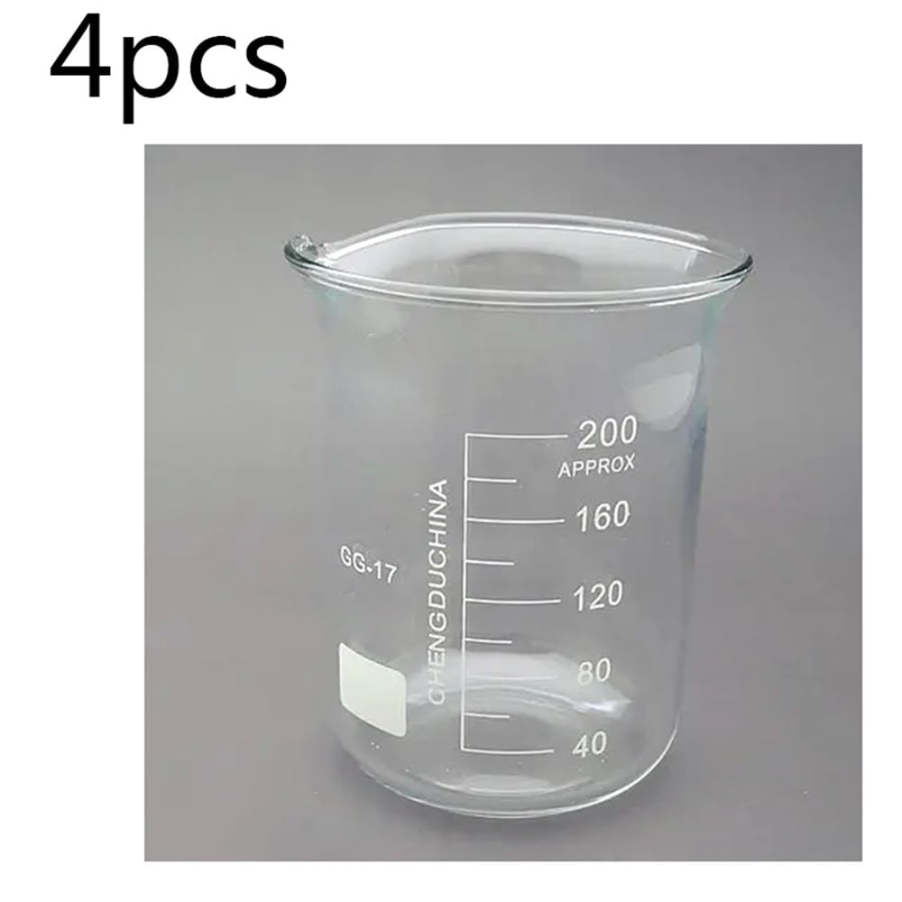 Instrumentos y Equipos de Laboratorio Lot de 4 béchers en verre de 25 à 500 ml, équipement de laboratoire de mesure(400ml)