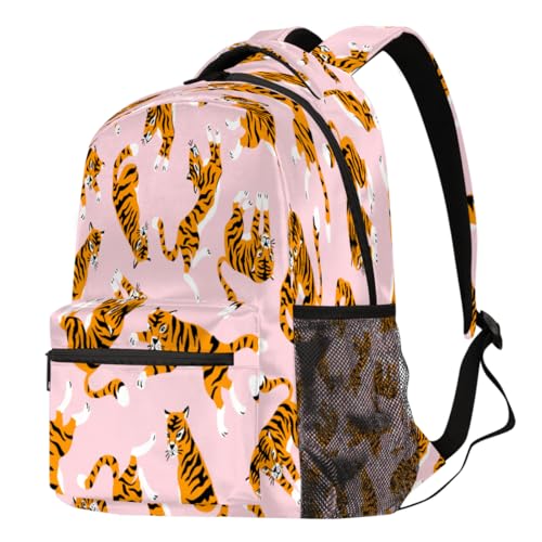 Sac à dos tigre grand format pour école et ordinateur portable