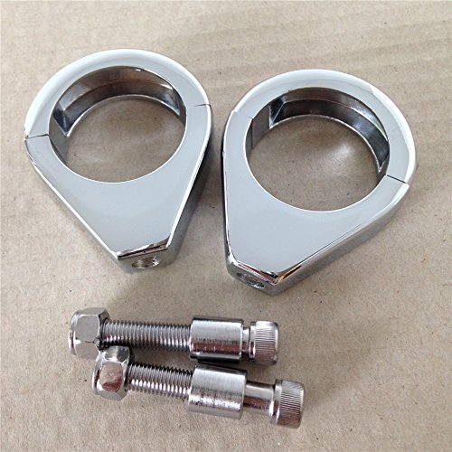 SEMT- Motorcycle Fork Clamp Turn signal Clamps Compatible With Harley Softail Mount Bracket 39mm Fork Chrome [B074NLTCGG]