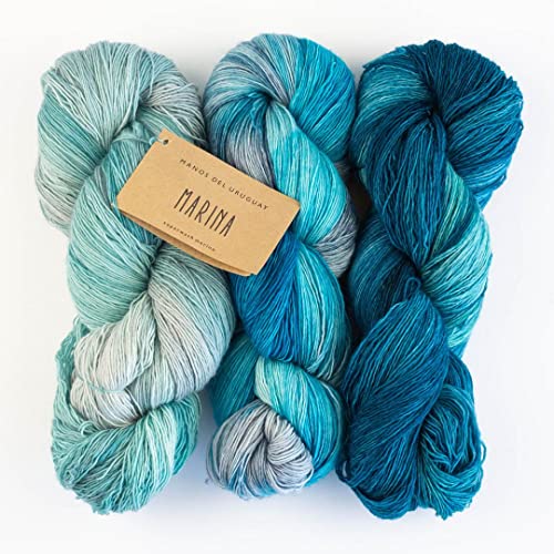 Manos Del Uruguay Marina N0044 Atlantis, 100g, Hand Dyed Lace Yarn - Image 4
