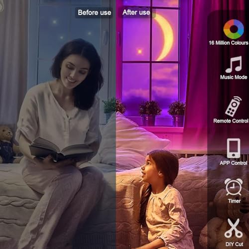 LED Strip Lights 10M, Smart App Control Music Sync Color Changing RGB Led Light Strips with Remote, Flexible Led Lights for Bedroom Home Decoration - Image 4