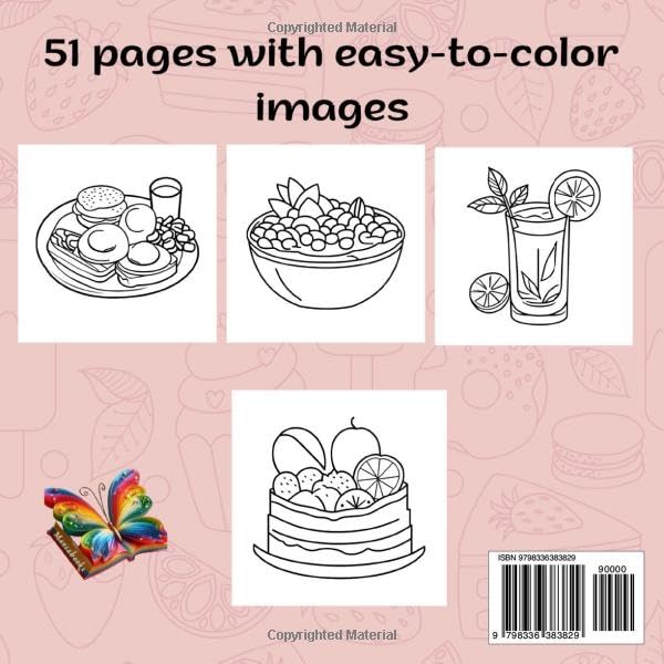 Food and Drinks Coloring Book: An Effortless Coloring Experience with Simple, Big Designs for Relaxation, Perfect for Adults and Kids image 3
