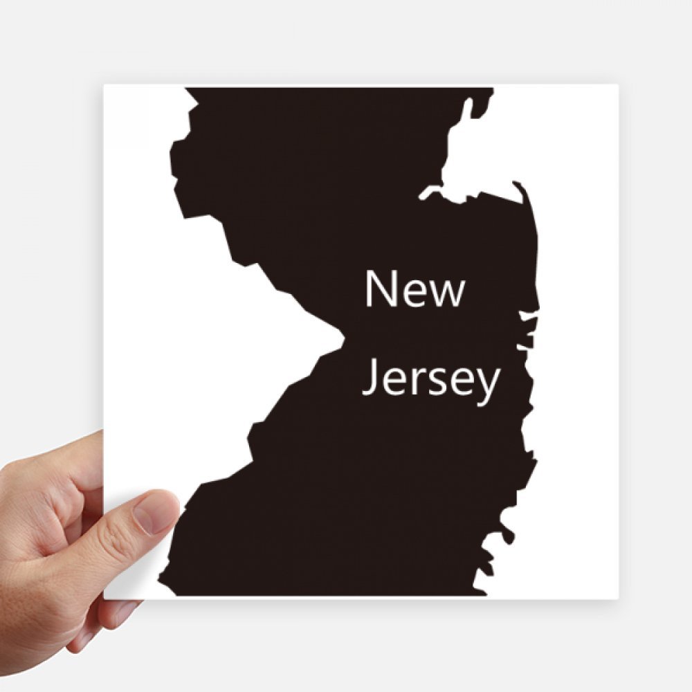DIYthinker New Jersey USA Map Outline Sticker Tags Wall Picture Laptop Decal Self Adhesive