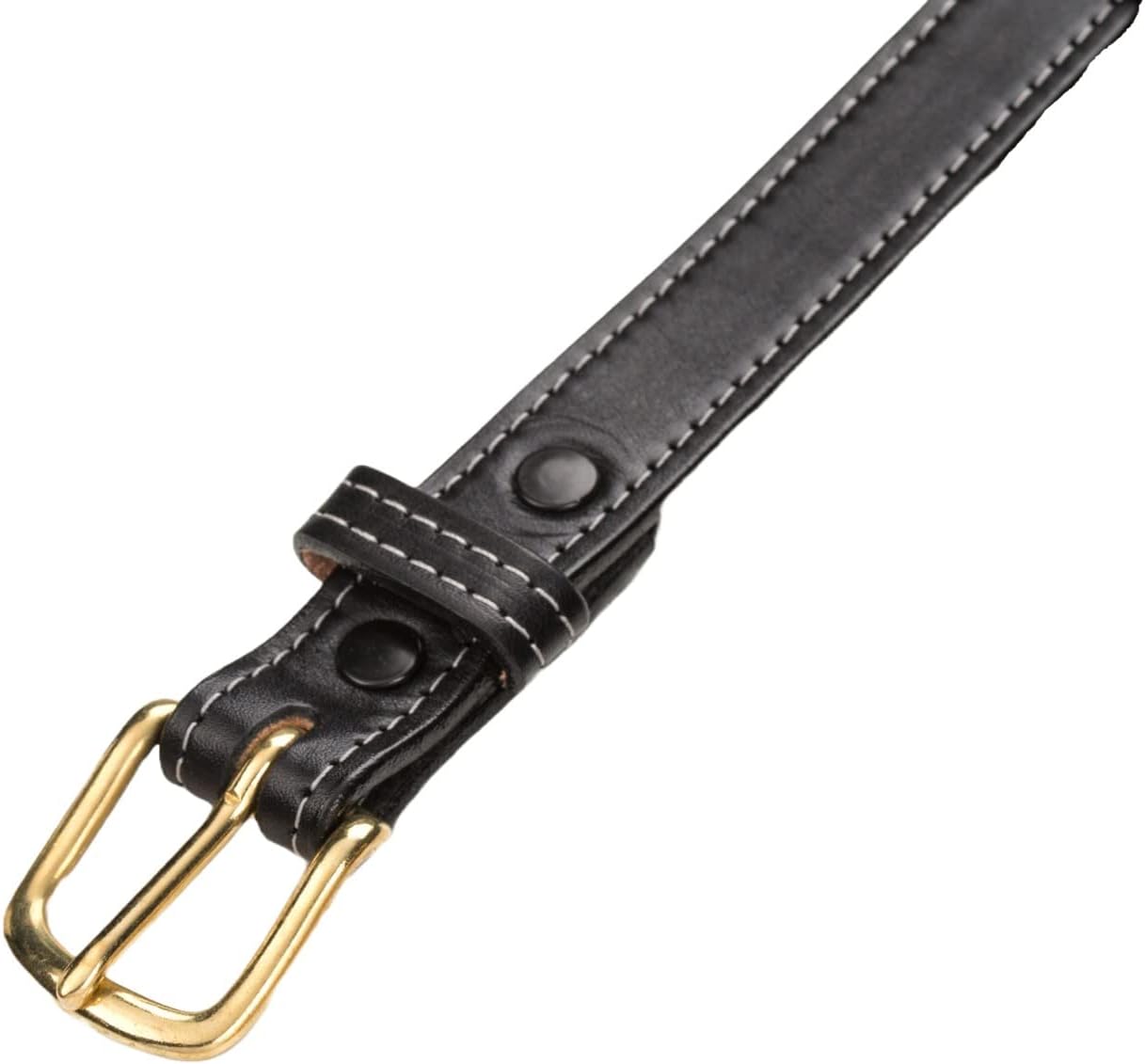 Amish-Made Dressy Black Leather Belt - 1" x 38"