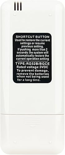 Miniatura 4 de RG52BBGCE RG52BBGE RG52BBGEU Nuevo control remoto de repuesto para Midea Carrier Springer AC Aire acondicionado RG52BBGE RG52BBGEU RG52BBGF RG52ABGCF