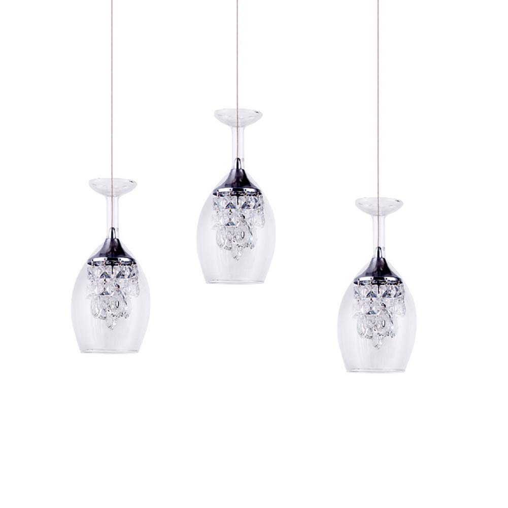 Lustre satellite moderne en cristal avec variateur tricolore