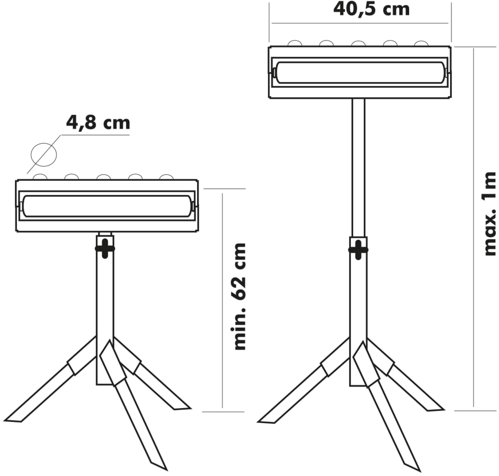 Servante mixte à rouleau sur trepied Reflex 401.950.150