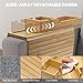 Bamboo Sofa Armrest Tray - Couch Arm Tray with Detachable Couch Cup Holder - 2 in 1 Anti-Slip Foldable Sofa Armchair Caddy Table - Cup Holder for Drinks Cellphone Snacks, Remote